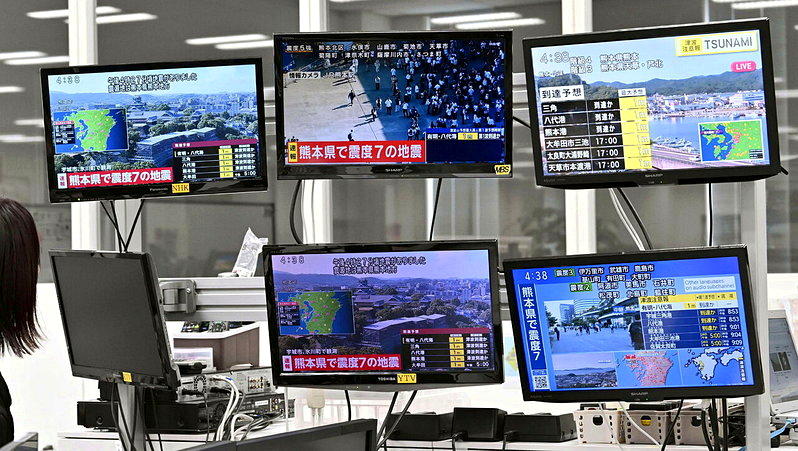 强震后熊本市长从台湾急返...6万人收避难指示 呼吁民众警觉