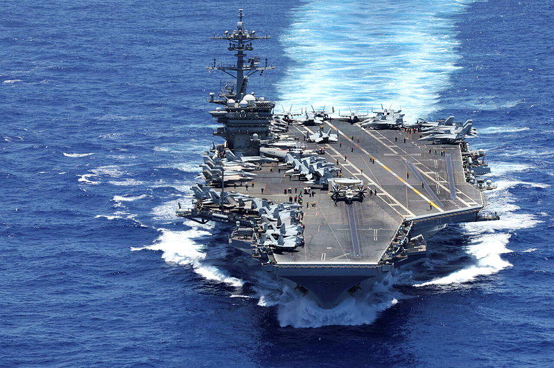 美国海军航舰华盛顿号刚到中东 罗斯福号将前往换防